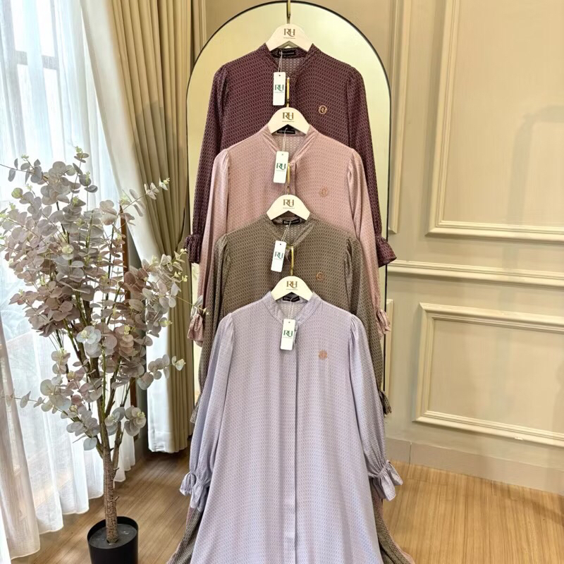 DREES GAMIS ALMEERA JAGUARD BAHAN DINGIN TEBAL SATIN