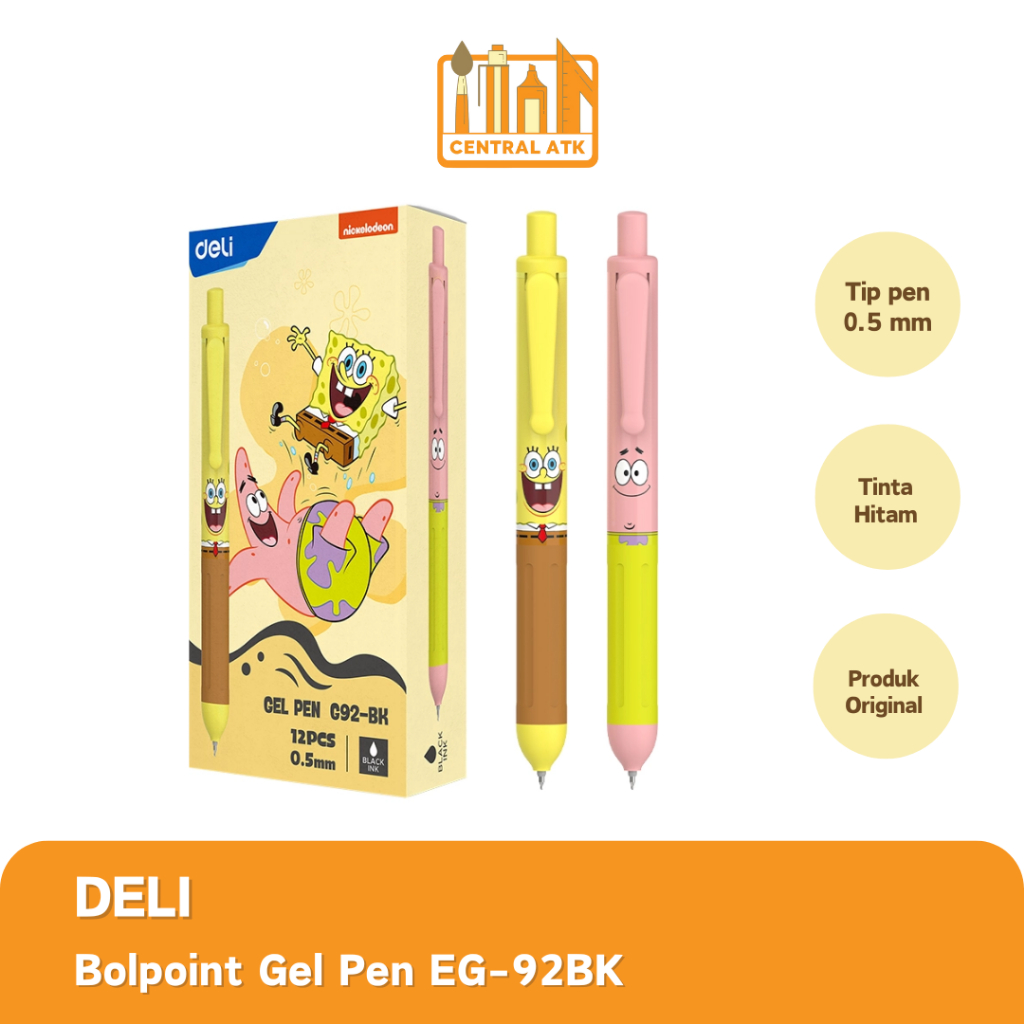 

PULPEN / BOLPEN GEL DELI EG92-BK 0.5MM (1 PCS) MURAH