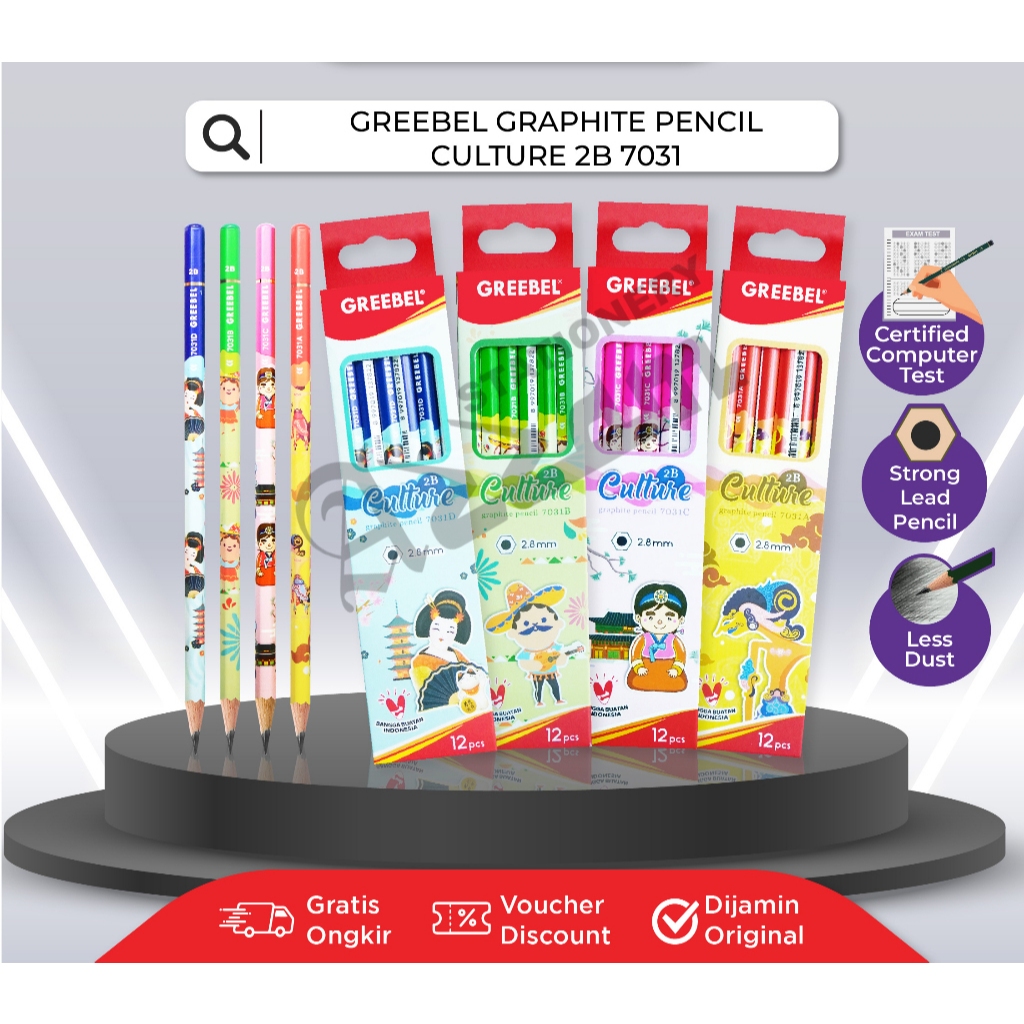 

PENSIL 2B GREEBEL LUCU 2.8MM 7031B 1PACK