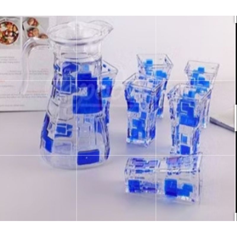 Dring king set kaca 1 pcs teko dan 6 pcs gelas Capodimonte