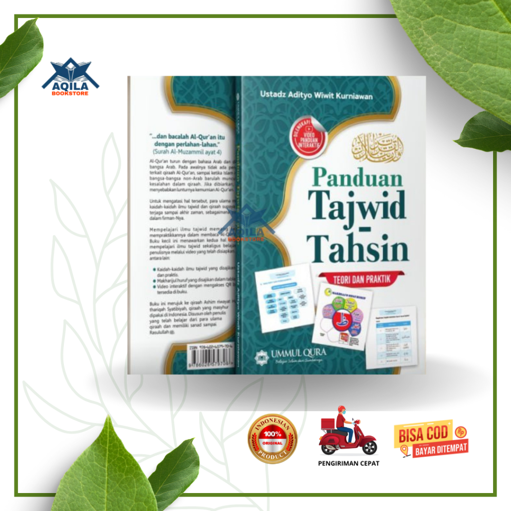 Buku Panduan Tajwid & Tahsin Original | Lengkap Bonus Video Interaktif