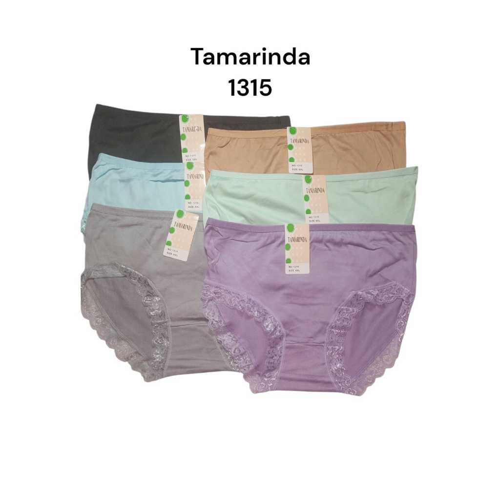 (6 Pcs) Celana Dalam Perempuan Dewasa Tamarinda/Say Yes Art 1315 Renda Katun