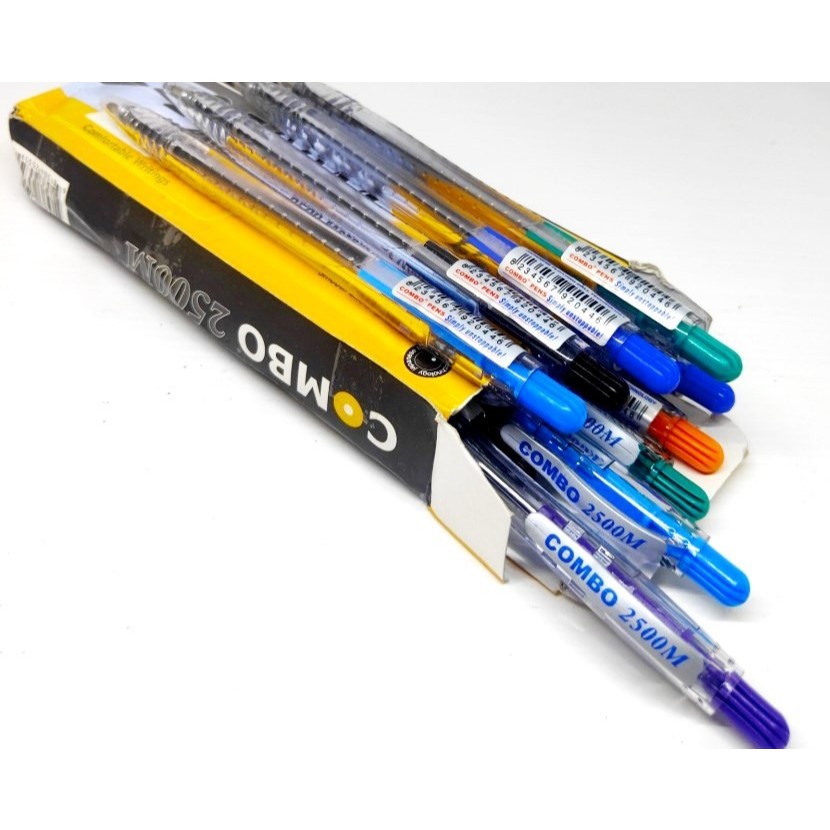

(1 BOX) Pulpen Cetek / Ball Pen / Bolpoin / Ballpoint / Bolpen / Pen Plastik Combo 2500M