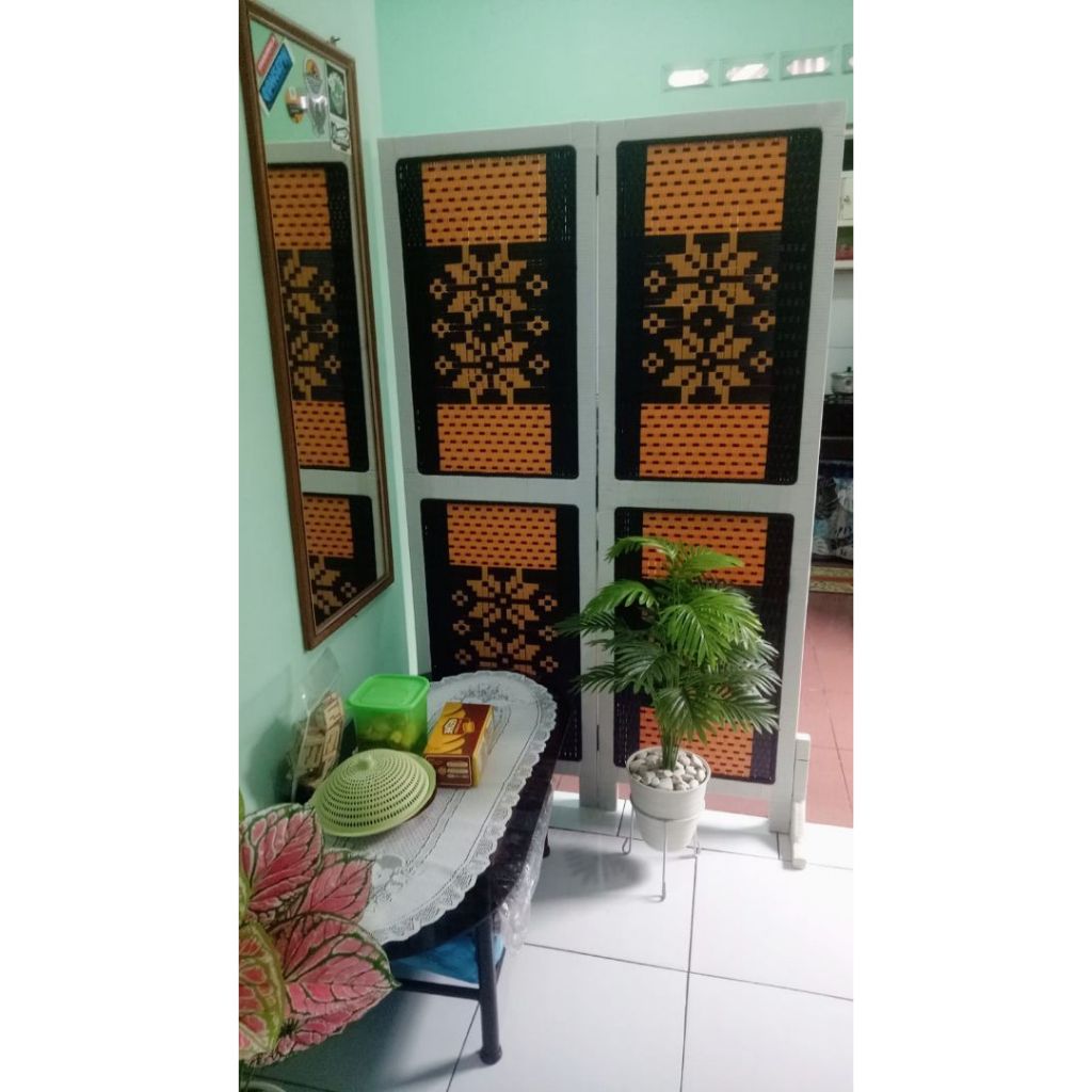 Sketsel Rotan Lipat Pembatas Ruangan Minimalis Modern