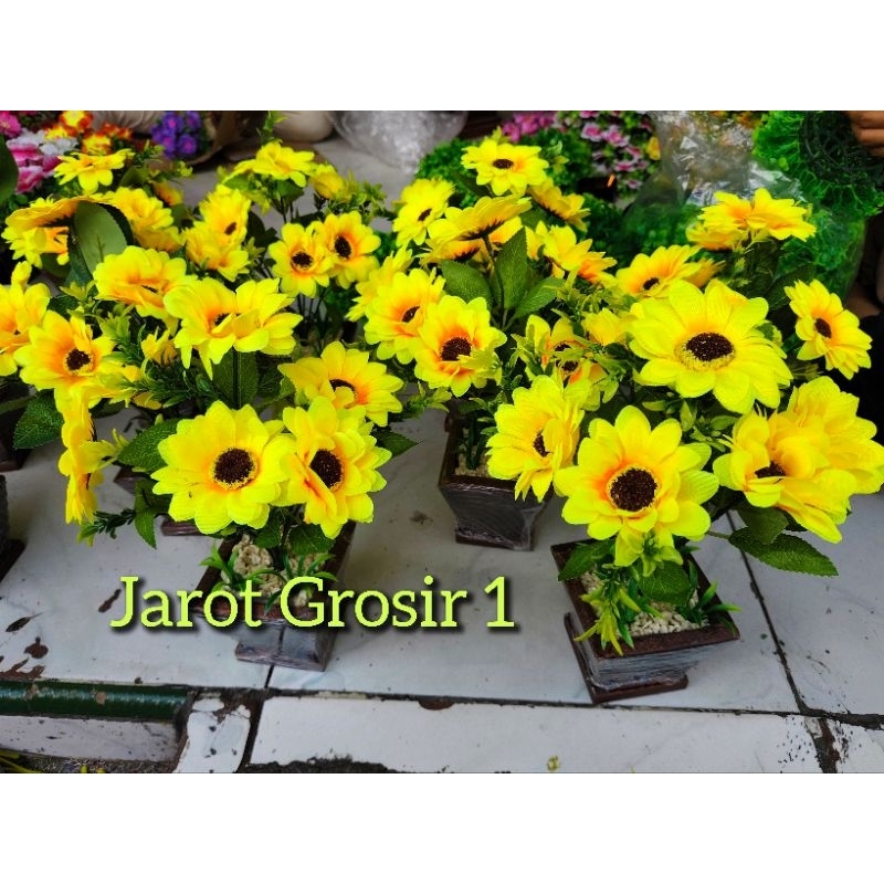 BUNGA HIAS ARTIFICIAL MATAHARI /HIASAN MEJA RUANG TAMU / DEKORASI DINDING DAN BUNGA GANTUNG