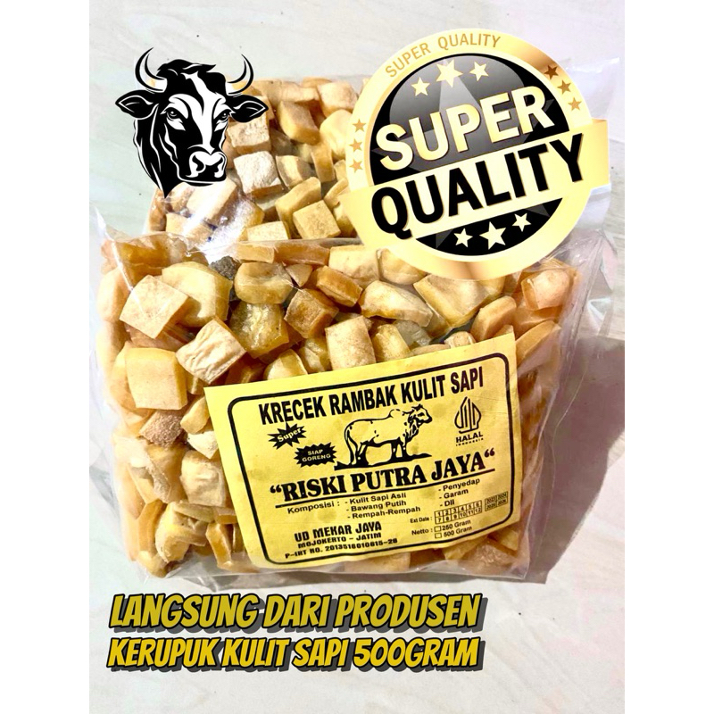 

krecek rambak kulit sapi asli/ krecek sayur kotak (500)gram