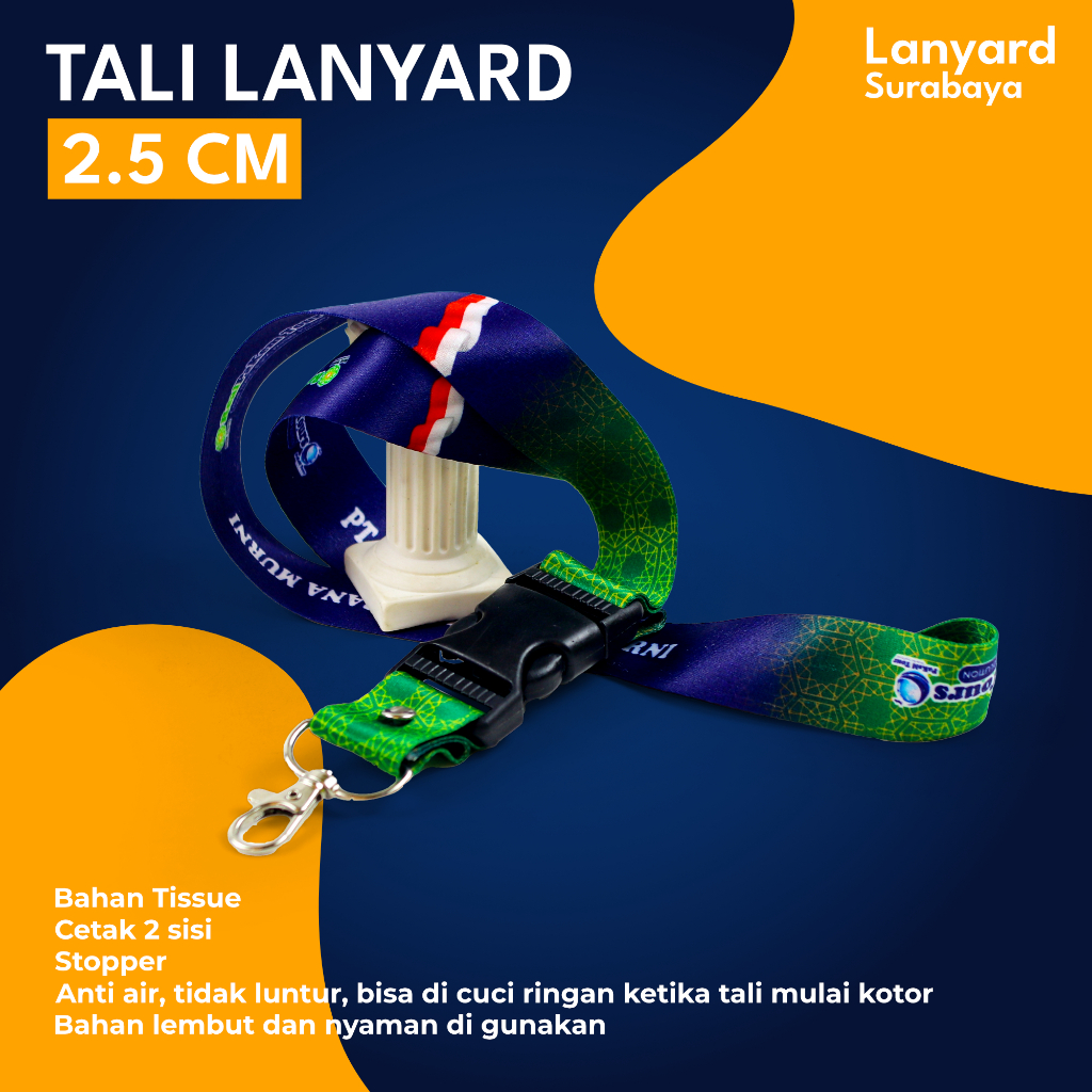 

Tali Lanyard custom Full Printing 2,5cm/ Tali IDCARD Desain suka suka / Tali idcard / Bahan Tissue 1 atau 2 sisi