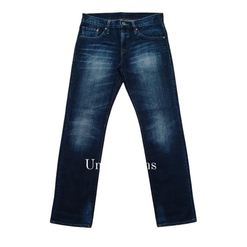 Jeans pria keren UNIQLO bahan tebal ngaret second preloved