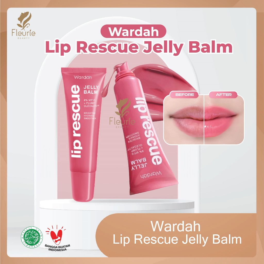 Wardah Lip Rescue Jelly Balm Dusty Rose 7gr - Lip Balm Lip Mask Perawatan Bibir Melembapkan by Warda