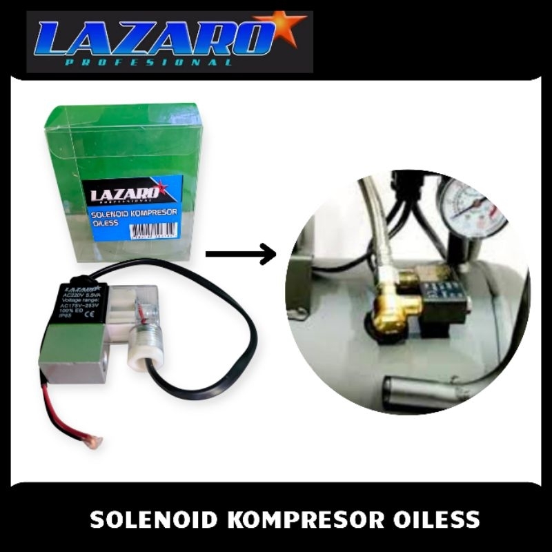 SELENOID KOMPRESOR OILESS LAZARO ORIGINAL / SPAREPART KOMPRESOR OILESS