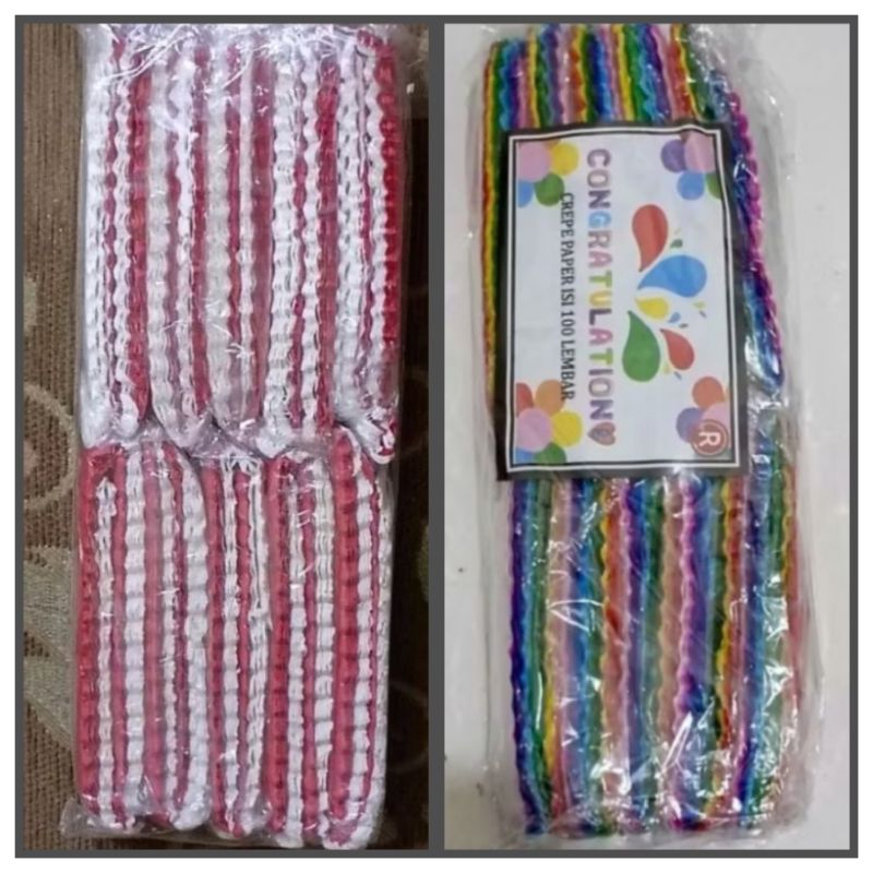 

(1 pak) Kertas Krep Potong warna warni