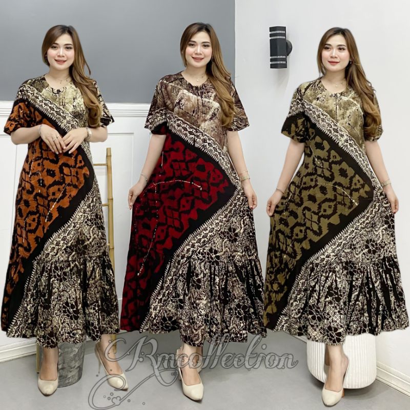 Rmcollection-Daster Twill JUMBO Ori Grade A Asli Pekalongan Daster Twill Cap Motif Aisy JUMBO LD 120