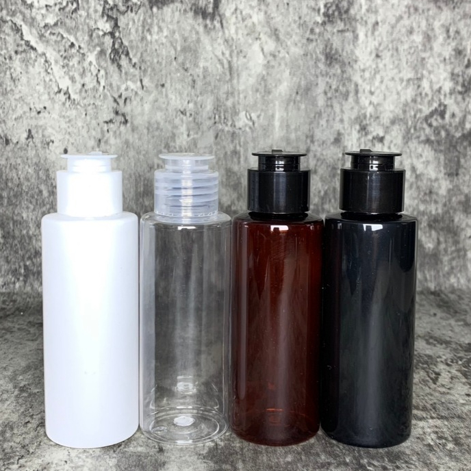 Botol Fliptop Jamur 100ml Tubular PET / Botol Fliptop Tabular Jamur 100ml