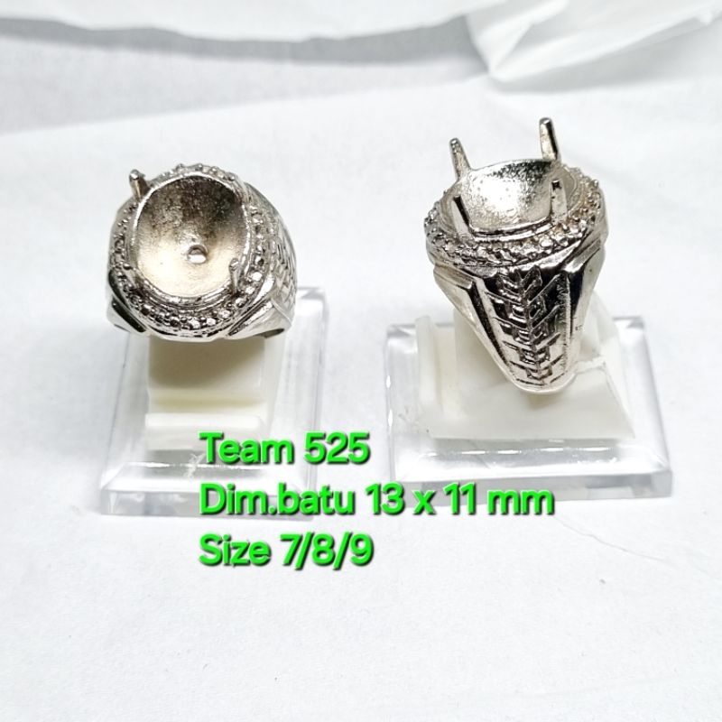 Ring emban alpaka super dim 13 x 11 / model cakar gigi pengikat ring cincin batu akik eceran