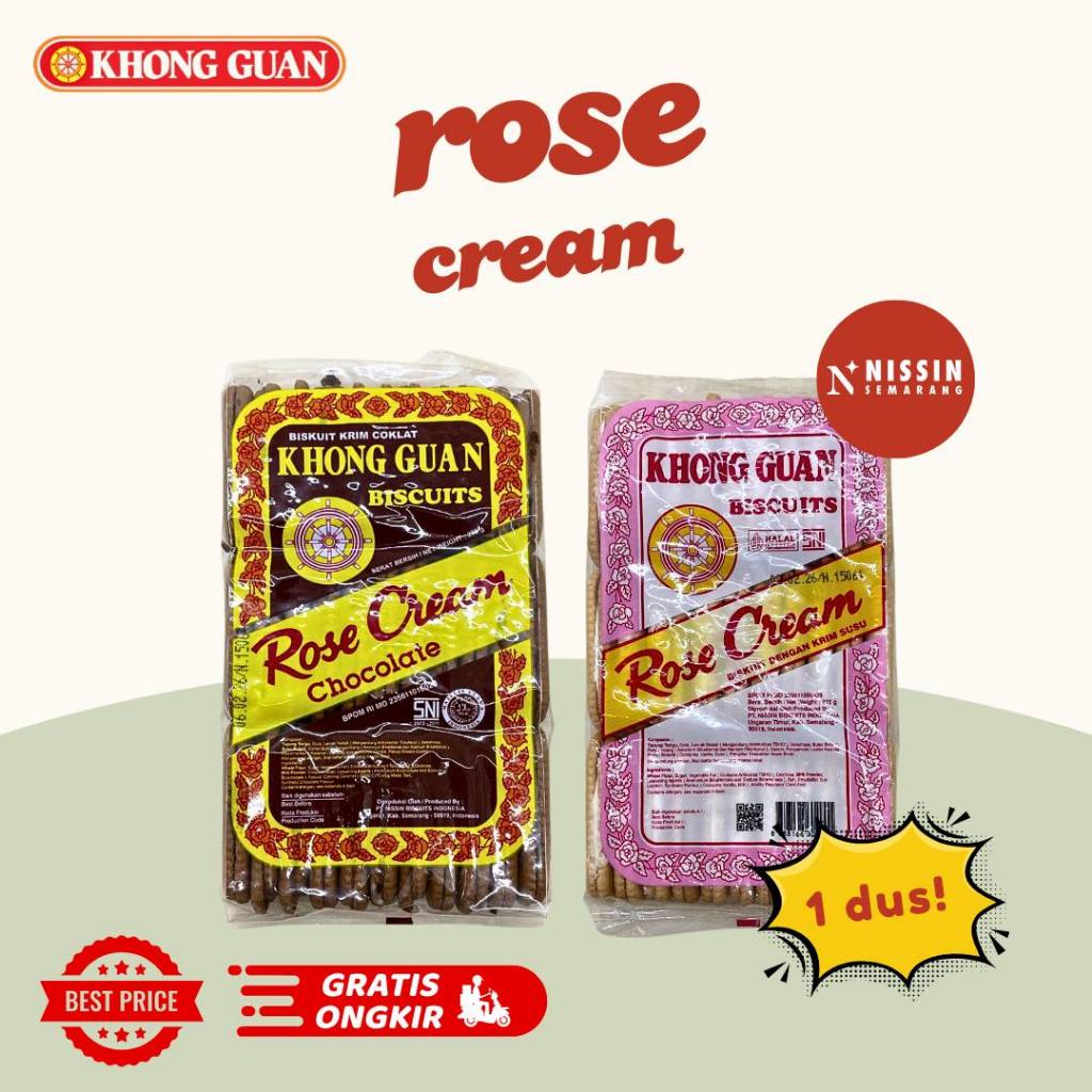 

1 Dus Nissin Khong Guan Rose Cream 140gr isi 24pcs