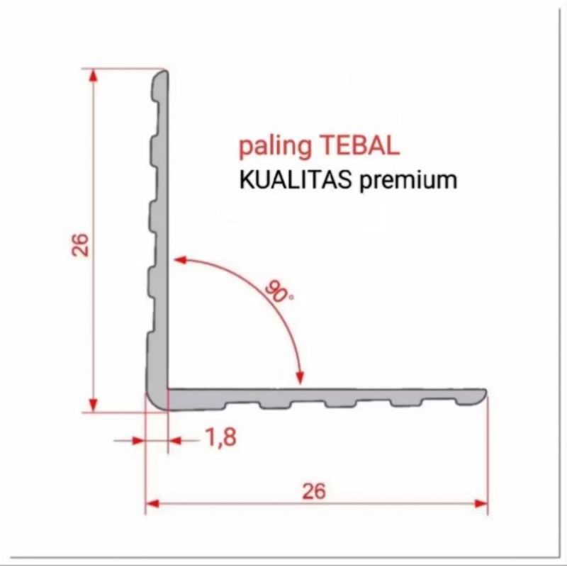 LIST ALUMINIUM L 3 Meter HITAM ALUMUNIUM flightcase
