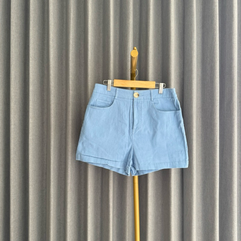 𝙋𝙍𝙀𝙇𝙊𝙑𝙀𝘿 Our Second Nature OSN Baby Blue High Waist Short Pants Celana Pendek Wanita Branded
