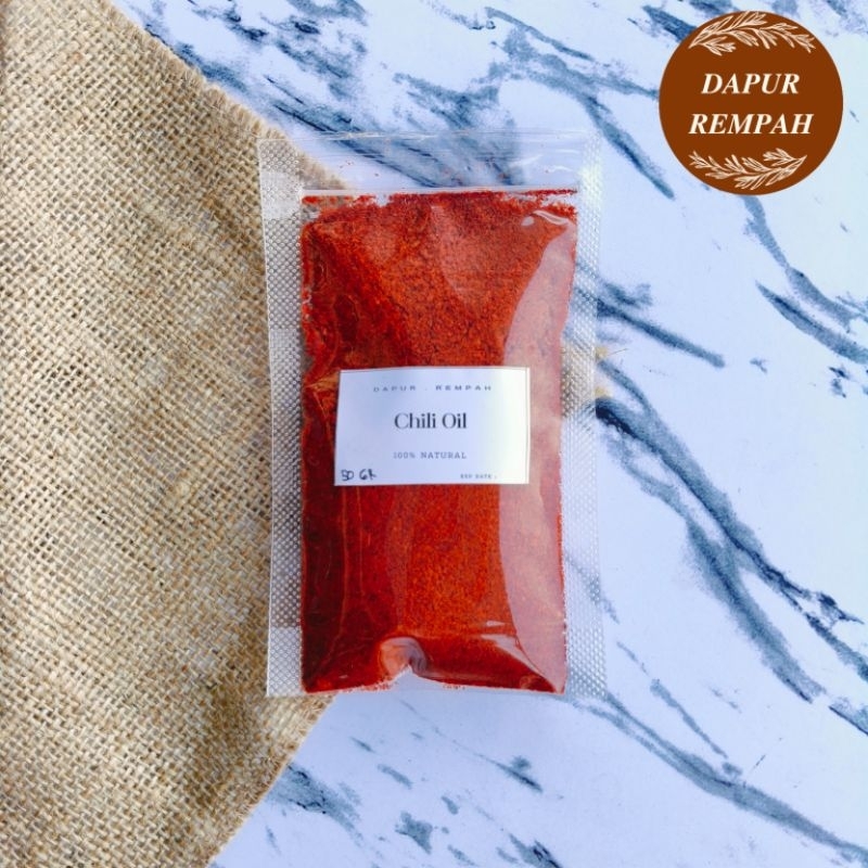 

Dapur Rempah Chili Oil Cabai Bubuk Giling Kasar 50gr 100gr 250gr