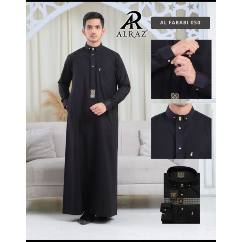 NEW DEALS Jubah AlRaz Black / Jubah AlRaz Especially Black (Khusus Hitam) / Jubah AlRaz Hitam /