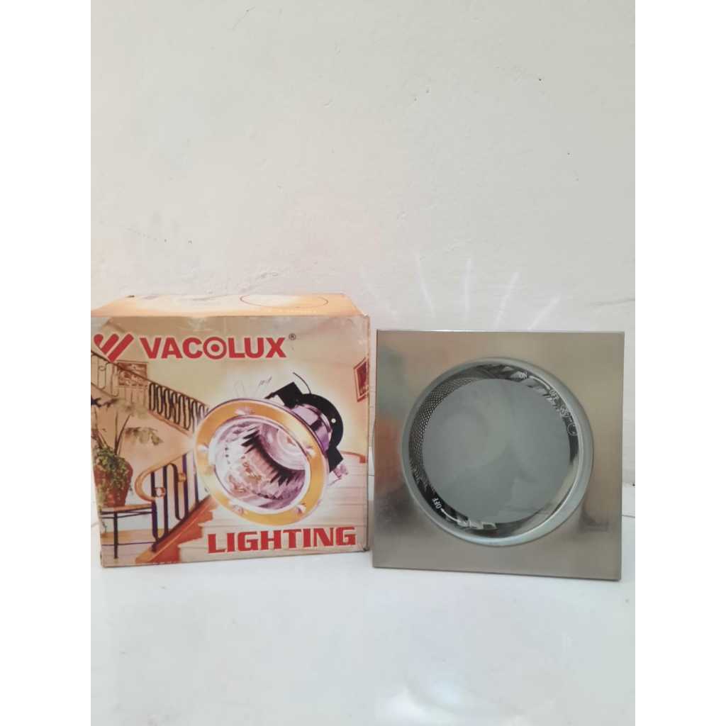 Lampu Downlight 4 Inch Silver Kotak Kaca Vacolux 403 SN