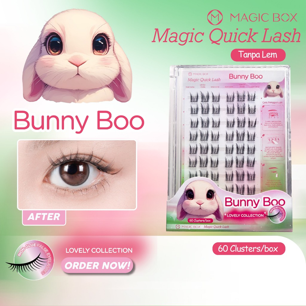 Magic Box Quick Lash Tanpa Lem Bunny Boo Eyelashes bulu mata palsu kelinci
