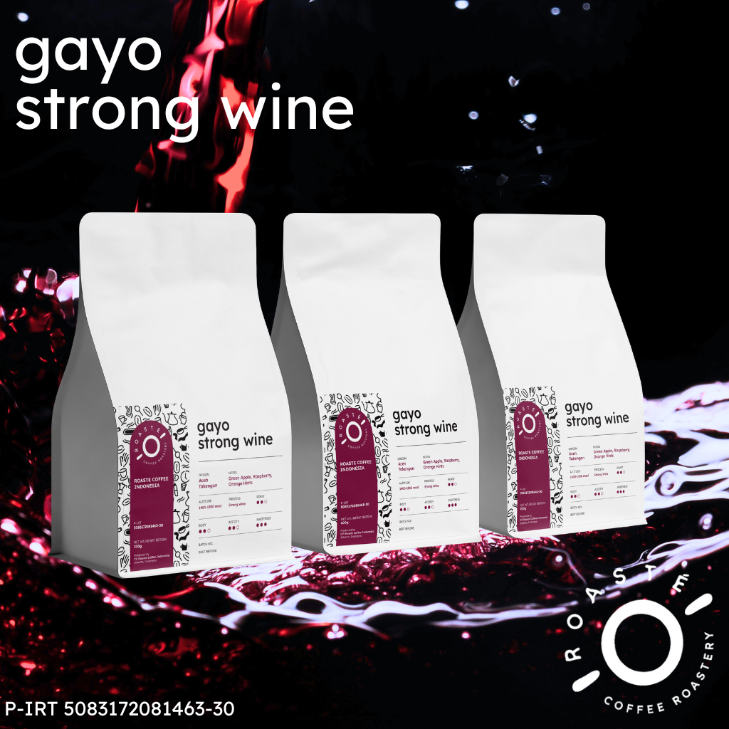 

Gayo Strong Wine 200 gr - Kopi Coffee Arabica V60 Espresso NO-Alcohol)