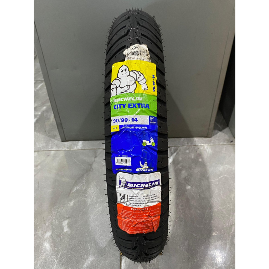 Michelin Ban Luar Motor 90/90-14 City Extra Tubles Matic Ban Belakang Mio Beat Vario 125 FREE PENTIL