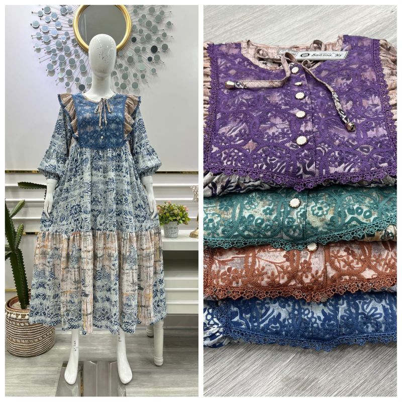 Midi dress fariasi burkat salvina ys / midi dress salvina ys ori