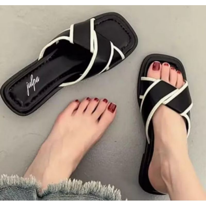 SANDAL TEPLEK WANITA TALI SILANG