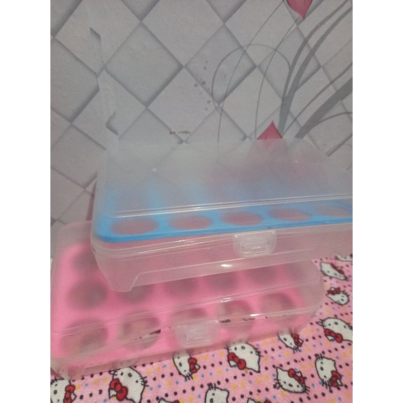 Wadah telur isi 16 plastik tutup