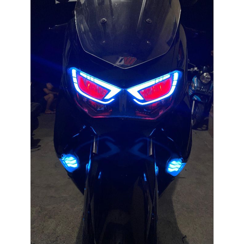 Frame Lampu Alis Lazy DRL Nmax New Devil Eye