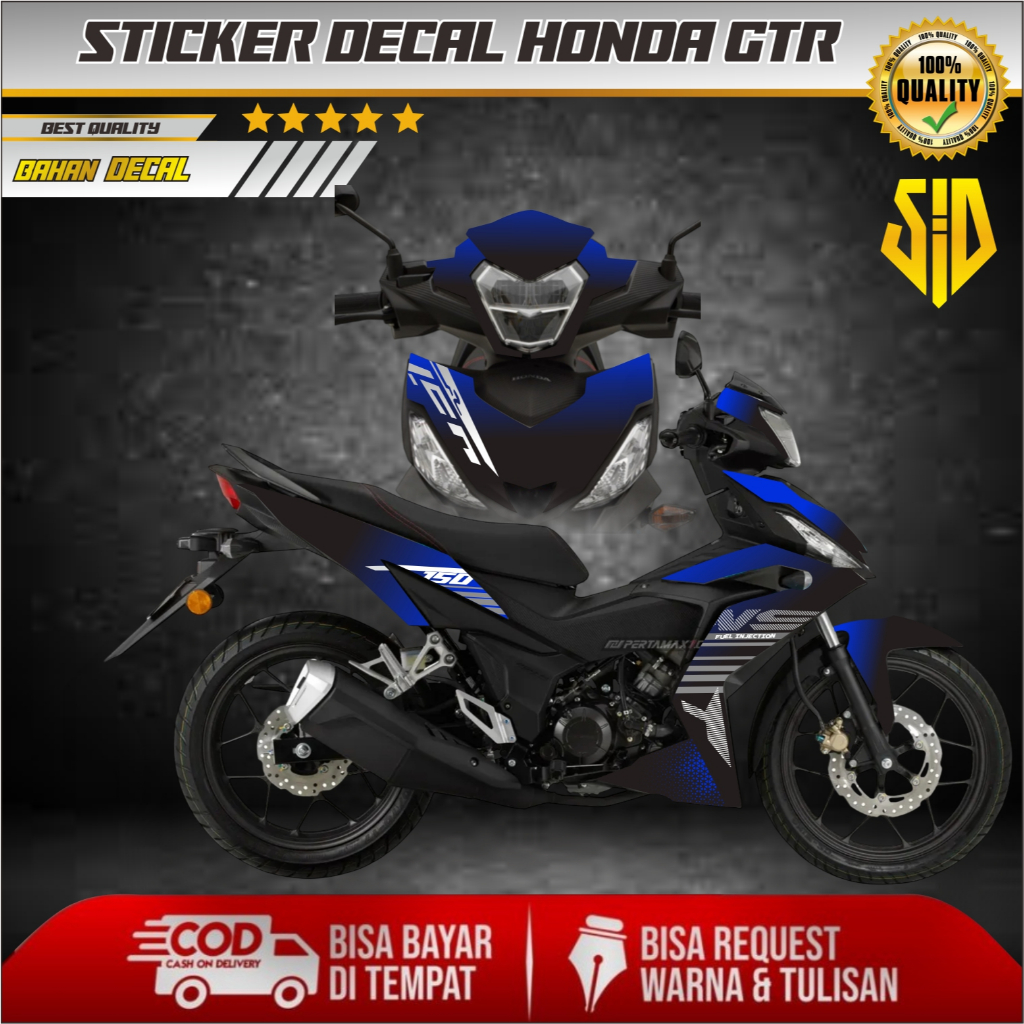 STIKER DECAL HONDA GTR / STIKER DECAL FULL GTR / STIKER HONDA GTR GRADASI / STIKER DECAL MOTOR  GTR 