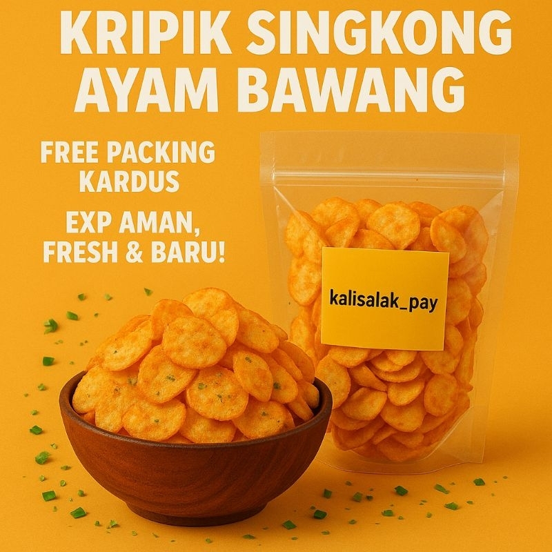 

Kripik Singkong Ayam Bawang kemasan 500 gram