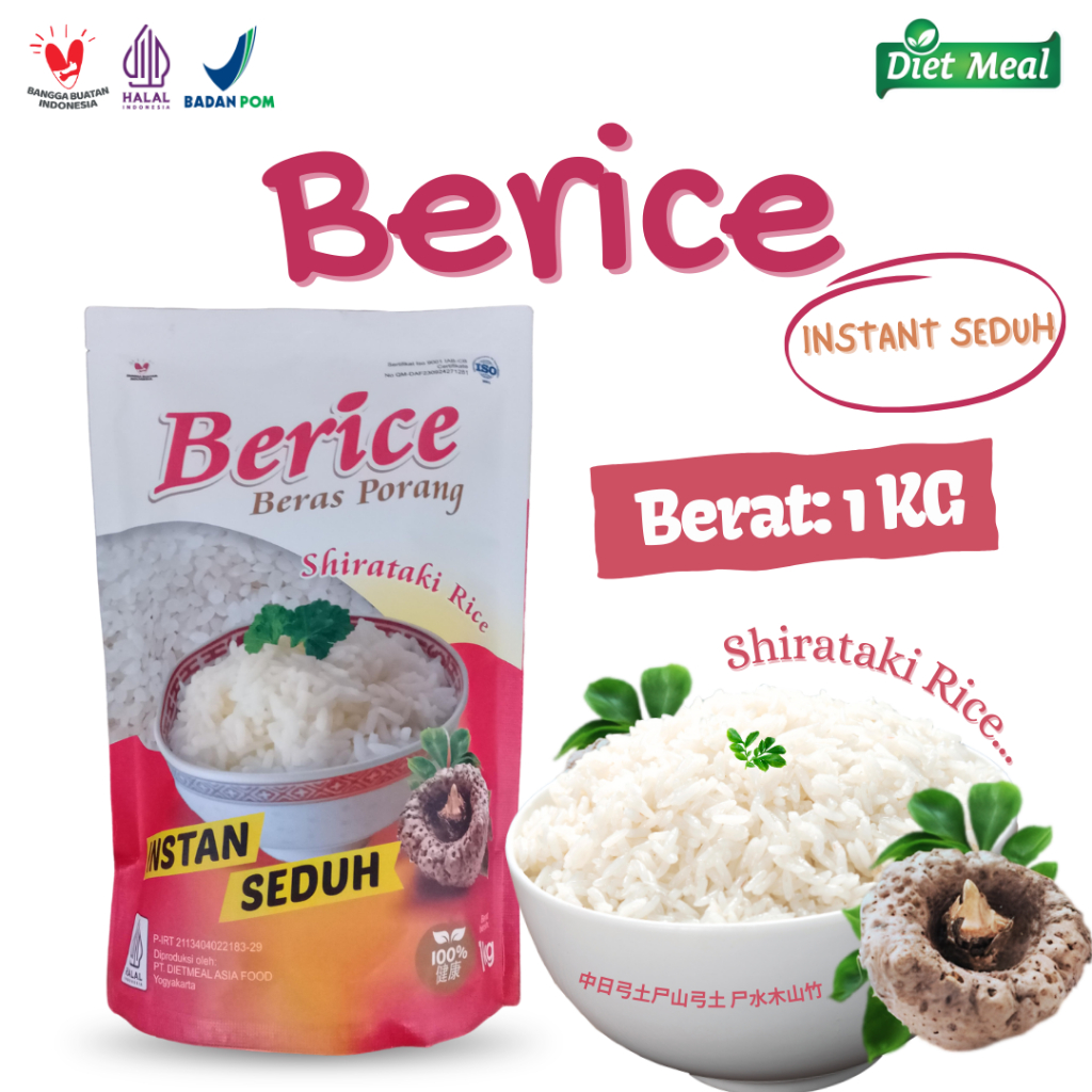 

Beras Porang Shirataki Instant Seduh BERICE #1KG