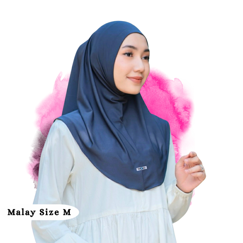 Jilbab Instan Bergo Clara Nonped Size M Daily Jersey / Kerudung Bergo Hamidah Malay Premium