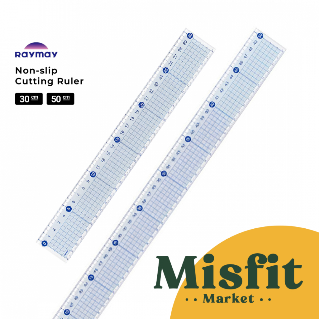 

Raymay Fuji Non Slip PET Cutting Ruler 30 50 cm Penggaris Panjang Lurus Straight Transparant Plastik Stainless