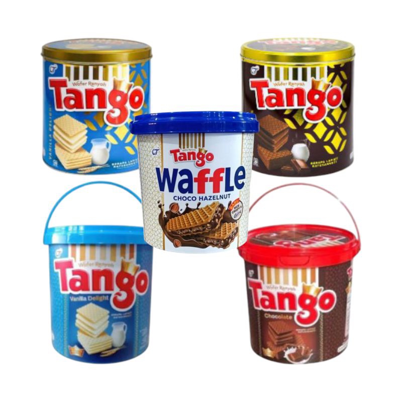 

Wafer Tanggo Kaleng coklat - Tanggo kaleng vanila -Tanggo waffle jar free dus