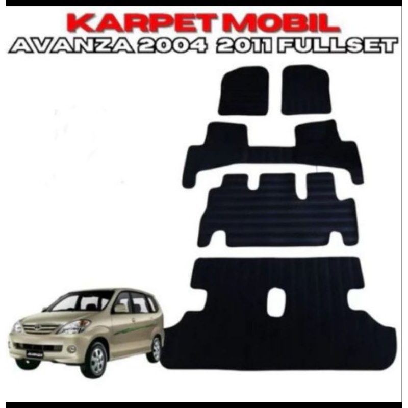 Karpet Lantai Mobil Toyota Avanza lama/Karpet Mobil avanza Old Fullset