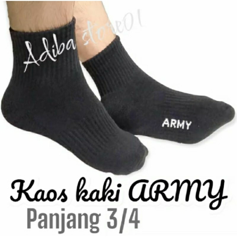 Kaos kaki Hitam polos TeBal Sefti TNI PDL Polri security Bahan Woll Handuk- size38-44