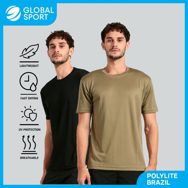 Jersey/Kaos Oblong Olahraga-Polylite Brazil-Dryfit-Drifit