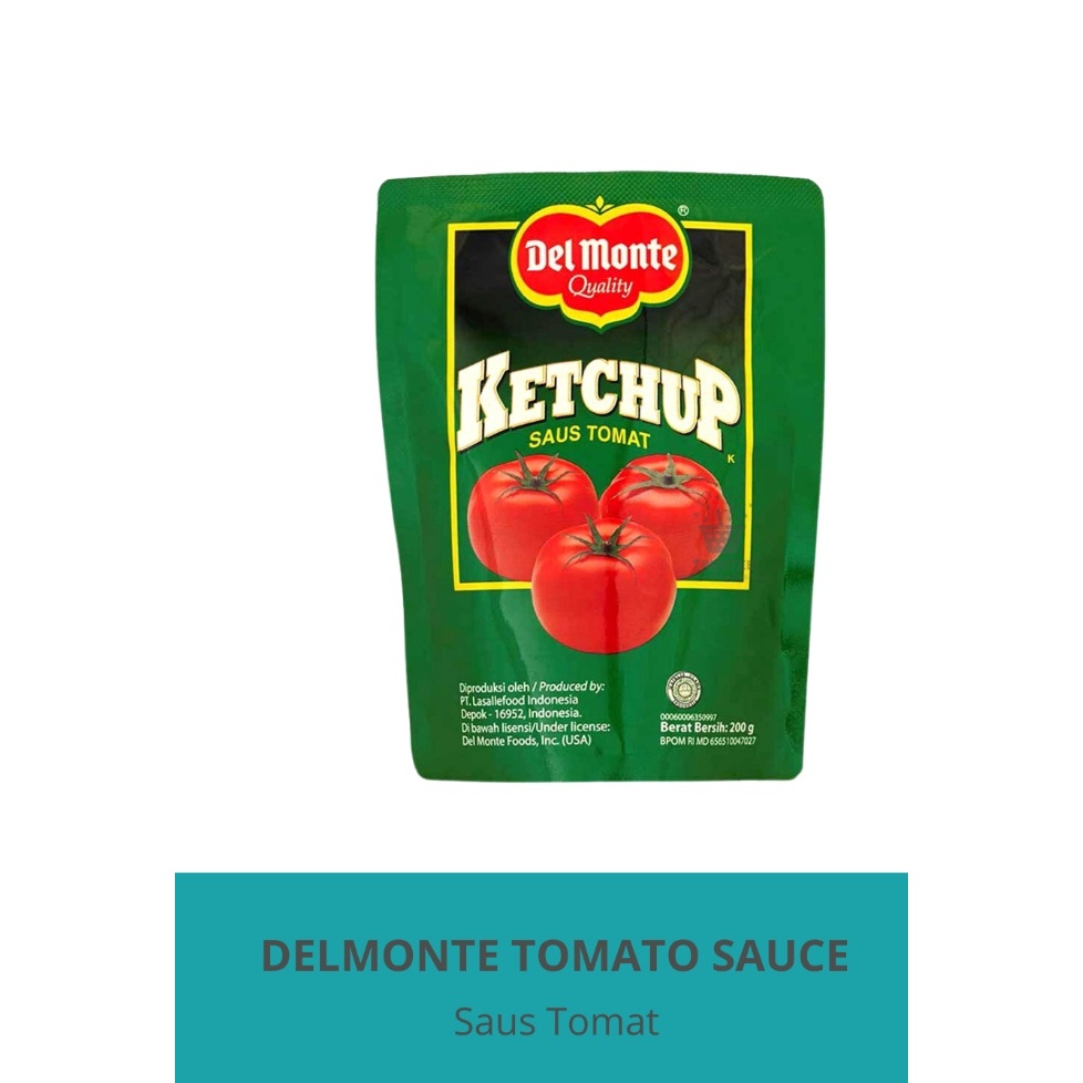 

Delmonte Saus Sachet Tomat Ketchup Saos Sambal Extra Hot Chilli Sauce BBQ Grill 200gr 250gr saus kfc mcd finna