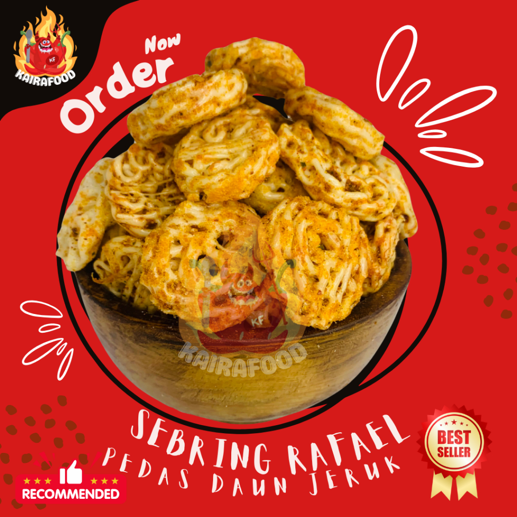 

250 GRAM KRUPUK SEBLAK RAFAEL | SEBRING | KERUPUK MAWAR PEDAS DAUN JERUK