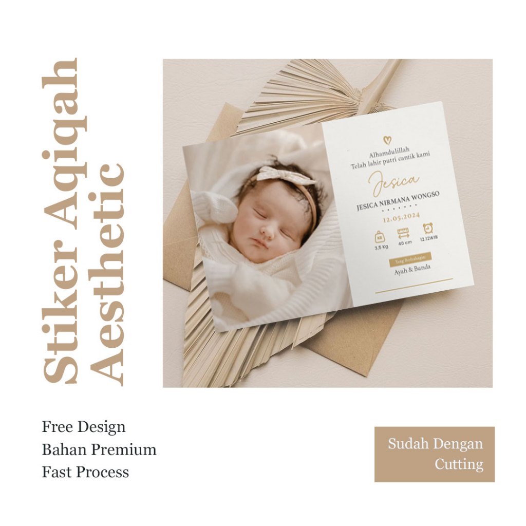 

Stiker Aqiqah bayi Aesthetic (6x9cm)