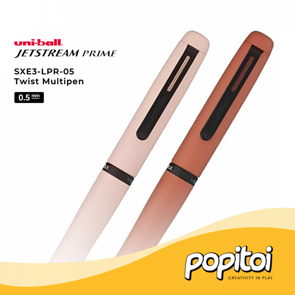 UniBall Jetstream Prime 3 Color Retractable Twist Ballpoint Pen 0.5 mm Pulpen Multi Pen Multipen Uni