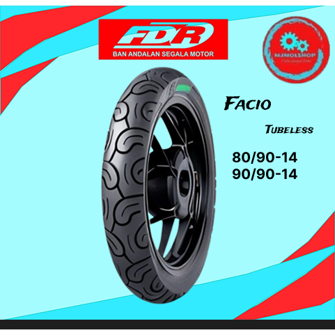TERMURAH FDR BAN LUAR  Tubless 80/90-14 90/90-14 FACIO Ban Motor Tubeless