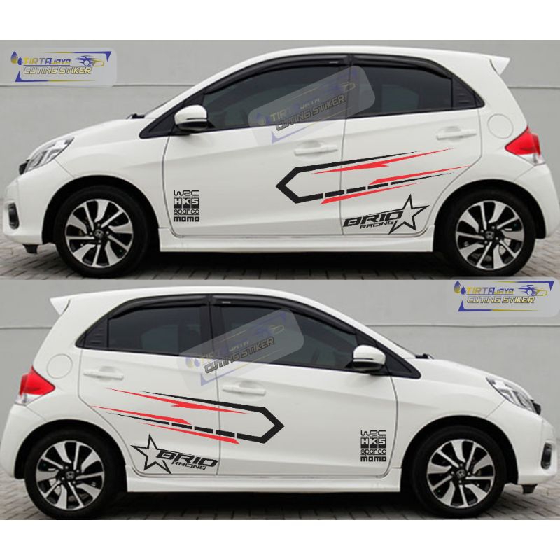 Sticker mobil brio ayla-agya sticker list terlaris mobil honda brio racing stiker mobil brio keren