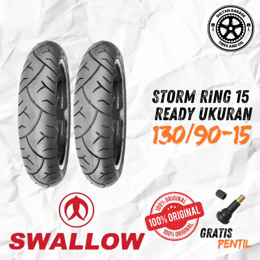 Ban Motor Ring 15 Swallow STORM SP 130/90-15 SB-106R TUBELESS Benelli Patagonian Eagle