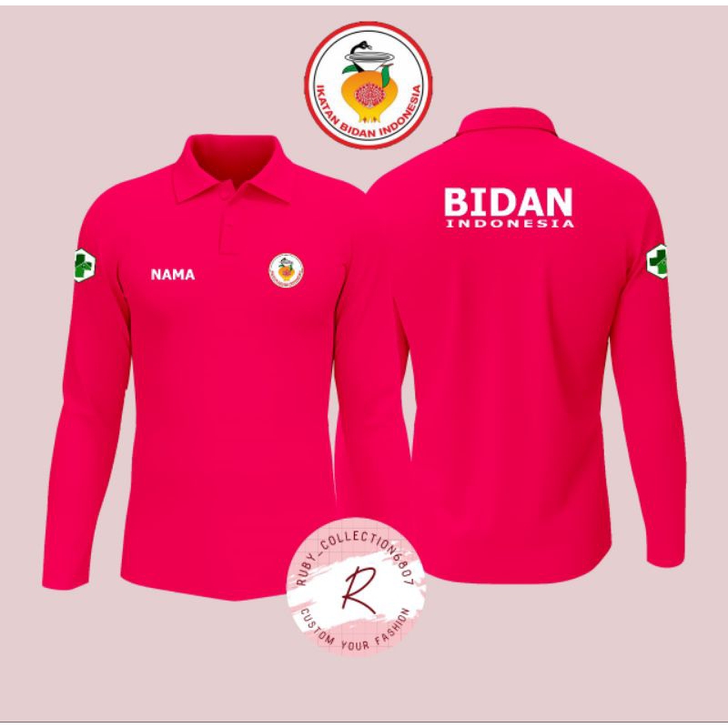 KAOS KERAH MODEL POLO BISA CUSTOM SUKA-SUKA@BIDAN@SEDIA LENGAN PANJANG&LENGAN PENDEK