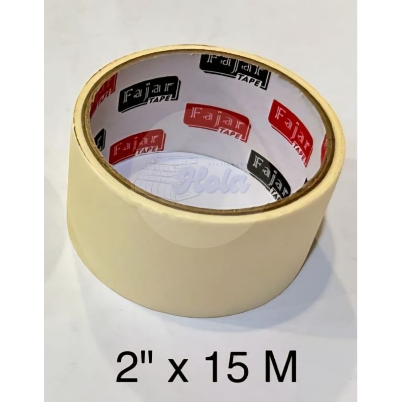 

Lakban kertas/Masking tape fajar 2 inch x 15m