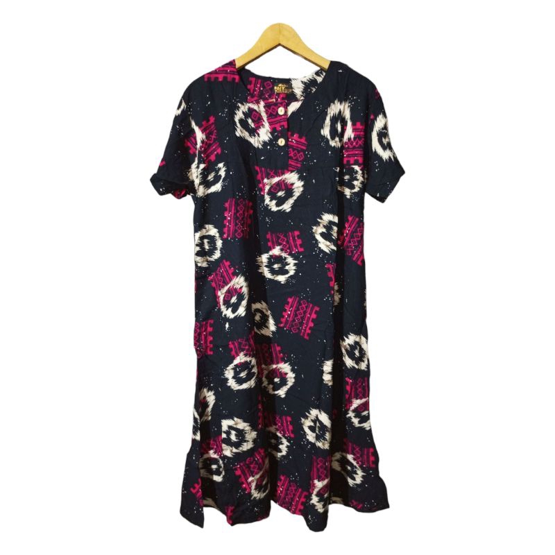 Daster Marisa Smt Pias Kancing Hitam Ori